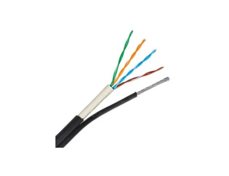 Kabel zewnętrzny żelowany z linką nośną UTPzn kat.5e U/UTP 4x2x0,5 Satec 500m