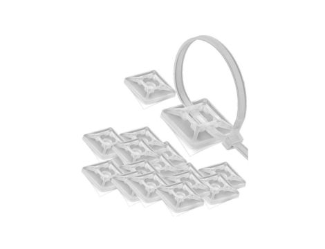 Uchwyt do mocowania opasek kablowych samoprzylepny 3mm GN-3A biały 25szt.