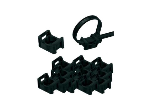 Uchwyt do Mocowania Opasek Zaciskowej Mocowanie STM 5 Czarny 25 sztuk
