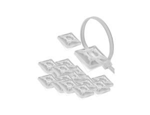 Uchwyt do opasek kablowych zaciskowych samoprzylepny 5mm GN-4A biały AKS