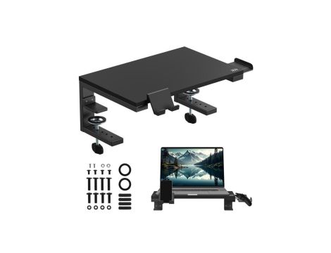 Podstawka pod laptop / monitor Ergo Office, max. obciążenie 20kg, dla przekąt. 13-32, czarna, ER-303 B