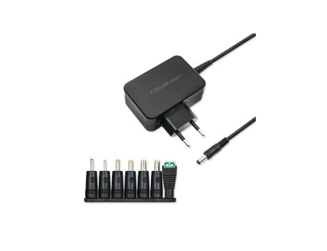 Qoltec Uniwersalny zasilacz sieciowy 30W 12V 2.5A Kompaktowy MultiPlug 7 wtyczek