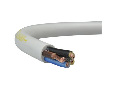 Przewód prądowy H05VV-F / OWY 500V 5x10 warsztatowy biały linka Elektrokabel /100m/