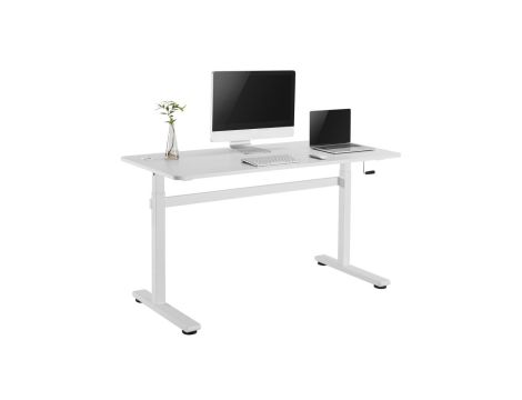 Biurko ręczna regulacja wys Ergo Office, max 40 kg, max wys 117cm, z blatem do pracy stojąco siedzącej, ER-401 W