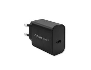 Qoltec Ładowarka Super Quick PD USB-C 20W 5-12V 1.67-3A Czarna