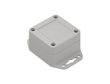 ZP60.60.40SUJ-IP67 TM PC - Obudowa hermetyczna ZP60.60.40 jasna z uszami z uszczelką zalewaną i tulejkami mosiężnymi PC