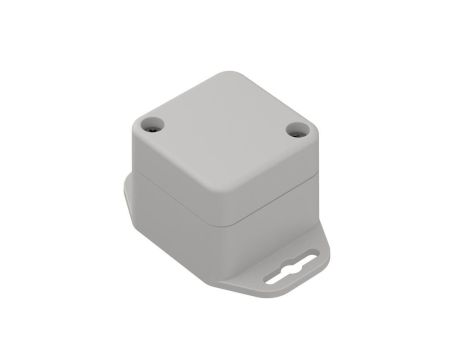 ZP45.45.40UJp TM ABS-PC - Obudowa plastikowa ZP45.45.40 jasny dół z uszami - bezbarwna góra z tulejkami mosiężnymi ABS-PC