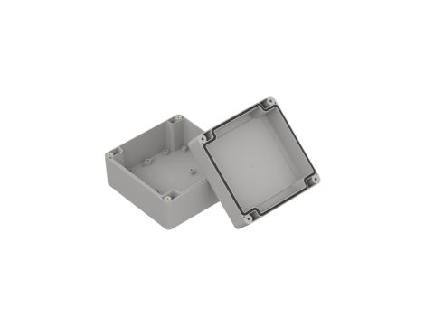 ZP120.120.75SJp-IP67 TM ABS-PC - Obudowa hermetyczna ZP120.120.75 jasny dół - bezbarwna góra z uszczelką zalewaną i tulejkami mo
