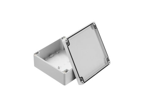 ZP150.150.60SJp-IP67 TM ABS-PC - Obudowa hermetyczna ZP150.150.60 jasny dół - bezbarwna góra z uszczelką zalewaną i tulejkami mo