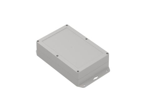 ZP210.140.60UJp TM ABS-PC - Obudowa plastikowa ZP210.140.60 jasny dół z uszami - bezbarwna góra z tulejkami mosiężnymi ABS-PC