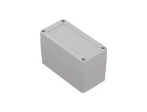 ZP120.60.75Jp TM ABS-PC - Obudowa plastikowa ZP120.60.75 jasny dół - bezbarwna góra z tulejkami mosiężnymi ABS-PC