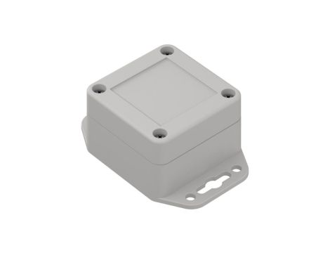 ZP60.60.40UJ TM PC - Obudowa plastikowa ZP60.60.40 jasna z uszami i z tulejkami mosiężnymi PC