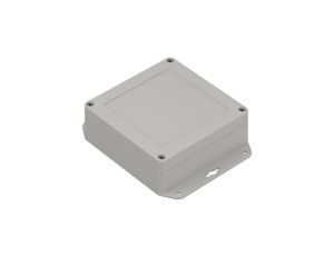 ZP120.120.45UJpH TM ABS-PC - Obudowa hermetyczna ZP120.120.45 jasny dół z uszami - bezbarwna góra z uszczelką i tulejkami mosięż