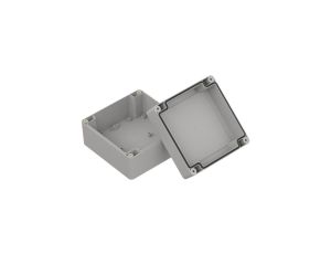 ZP120.120.75SJ-IP67 TM ABS - Obudowa hermetyczna ZP120.120.75 jasna z uszczelką zalewaną i tulejkami mosiężnymi ABS