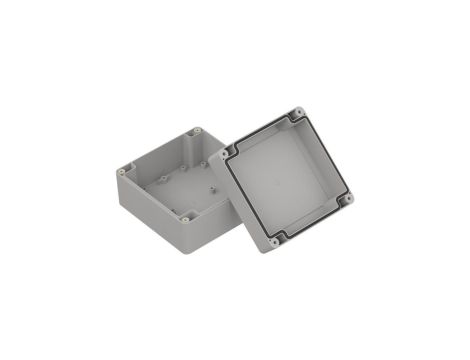 ZP120.120.75SJ-IP67 TM ABS - Obudowa hermetyczna ZP120.120.75 jasna z uszczelką zalewaną i tulejkami mosiężnymi ABS