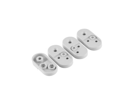 ZWM20J ABS - Uchwyt montażowy uniwersalny ZWM20 ABS (4 zaczepy 2xl,2xr, 4 wkręty, 4 nakrętki - komplet)