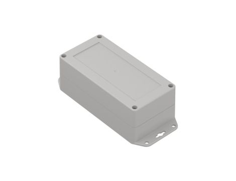 ZP160.80.60UJ TM PC - Obudowa plastikowa ZP160.80.60 jasna z uszami z tulejkami mosiężnymi PC