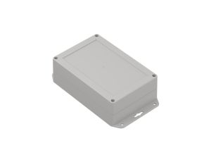 ZP180.120.60SUJ-IP67 TM ABS - Obudowa hermetyczna ZP180.120.60 jasna z uszami z uszczelką zalewaną i tulejkami mosiężnymi ABS