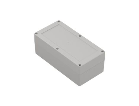 ZP200.100.75Jp TM ABS-PC - Obudowa plastikowa ZP200.100.75 jasny dół z uszami - bezbarwna góra z tulejkami mosiężnymi ABS-PC