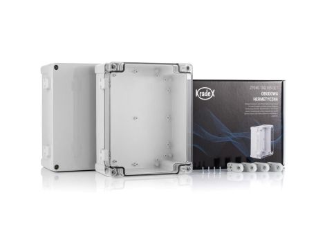 ZP240.190.105 SET2 PC - Zestaw set2 - obudowa hermetyczna ZP240.190.105sjp tm pc z zamontowanymi zawiasami ZHINGE10 pc plus ZWM1