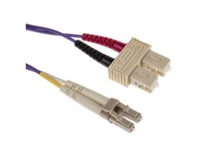 Kabel światłowodowy, średnica: 50/125m, OM3 Wielomodowy, Fioletowy, LC/SC