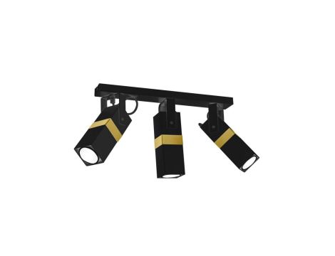 Lampa sufitowa VIDAR BLACK/GOLD 3xGU10 MLP6278 Milagro