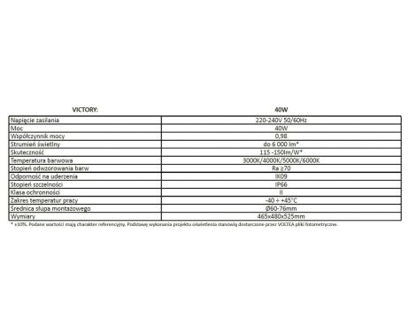 Oprawa parkowa VICTORY 2-ramienna 40W IK09 IP66 ENEC ENEC+ ZD4i Zhaga