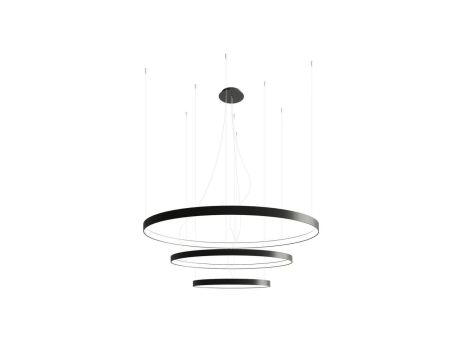 Żyrandol RIO 3 55/78/110 czarny LED 3000K