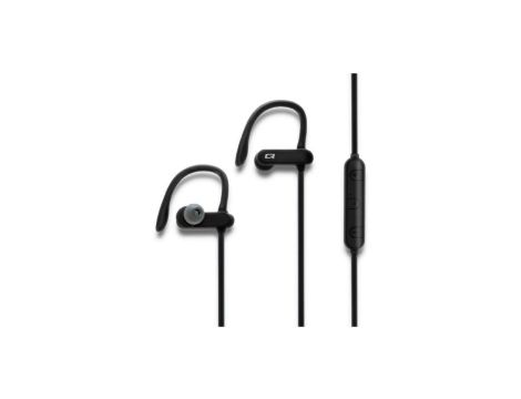 Qoltec Słuchawki sportowe bezprzewodowe BT 4.2 mikrofon Super Bass Czarne