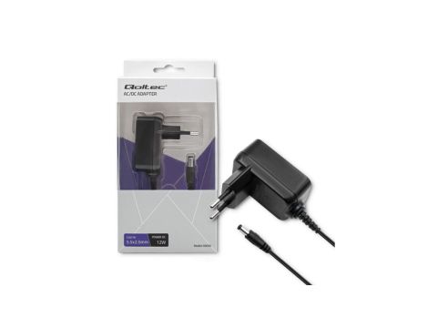 Qoltec Zasilacz wtyczkowy 12W 12V 1A 5.5*2.5