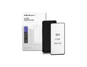 Qoltec Hartowane szkło ochronne PREMIUM do Samsung Galaxy A90 6D Czarne Pełne