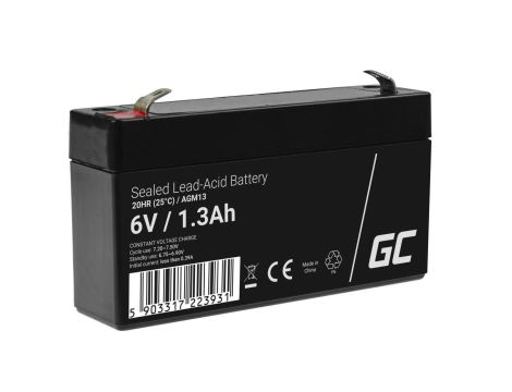 Akumulator VRLA AGM 6V 1.3Ah (żywotność 5lat) AGM13
