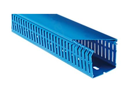 Koryto kablowe Niebieski PVC Otwarty Koryto panelowe z otworami 100 mm 100mm 2m RS PRO