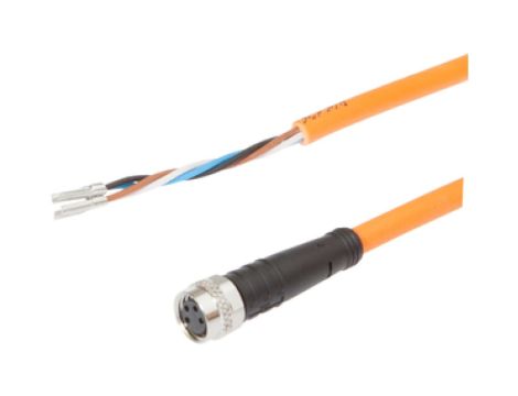 Kabel połączeniowy gniazdo proste M8 4 pin 4x0.25mm PUR 2m fi5mm 30V -40-90stC IP67 VK20R375