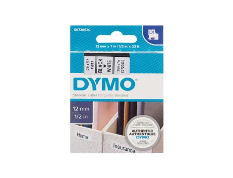 Taśma do drukarek D1 12mm x 7m czarny/biały S0720530