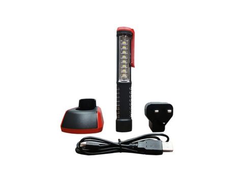 Lampa inspekcyjna akumulatorowa zasięg 500 mm, Litowo-jonowy RS PRO