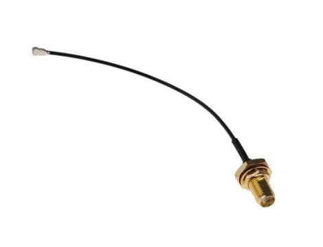 Kabel koncentryczny, RF, Czarny Gniazdo SMA Żeńskie U.FL 100mm, RS PRO Z zakończeniem