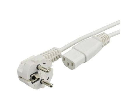 Kabel zasilający 230V 10A IEC320 C13 5m biały