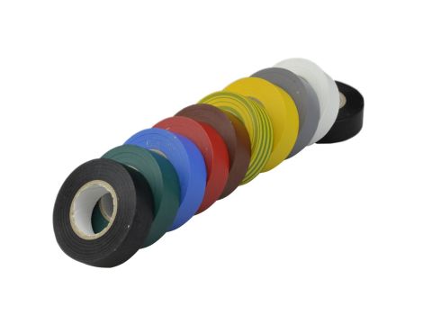 Taśma izolacyjna PCV MIX kolor kpl=10szt. 19mm/20m