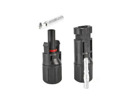 Złącze solarne typu MC4 Komplet (wtyk + gniazdo) Konektor na przewód 4-6mm2 IP67 1000V VCX