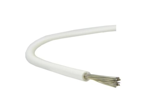 Kabel silikonowy SIF 180C 300/500V 2,5 ciepłoodporny LSOH biały linka BSG /100m/