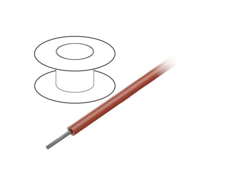 1850 RD005 Przewód na rolce o długości 30,5m linka Cu, 600V PVC czerwony 32 AWG