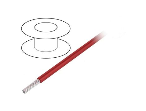 1852-RD001 Przewód na rolce 305m linka Cu 28AWG PVC czerwony 600V