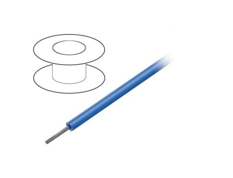1850-BL005 Przewód na rolce 30,5m linka Cu 32AWG PVC niebieski 600V