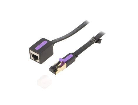 ICBBI Przedłużacz RJ45 F/UTP 7 linka Cu PVC czarny 3m 30AWG