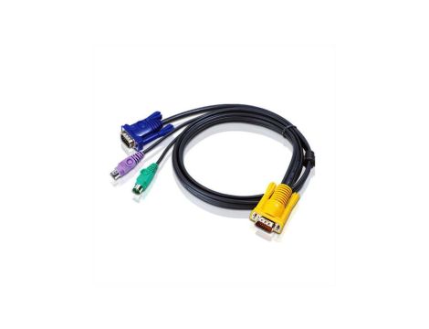ATEN 2L-5202P Kabel KVM VGA PS/2, czarny, 1,8 m