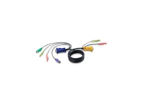 ATEN 2L-5305P Kabel KVM VGA, PS/2 i audio, czarny, 5 m