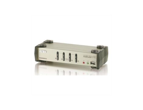ATEN CS1734B Przełącznik KVM VGA, PS/2-USB, audio, koncentrator USB, 4 porty
