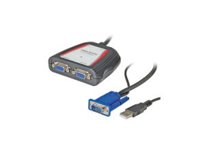 VALUE Przenośny rozdzielacz wideo VGA, 2-portowy, 250 MHz