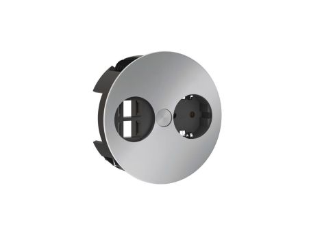 BACHMANN TWIST 1x gniazdo z uziemieniem, 2x keystone, złącze GST18, chrom, 0,2 m